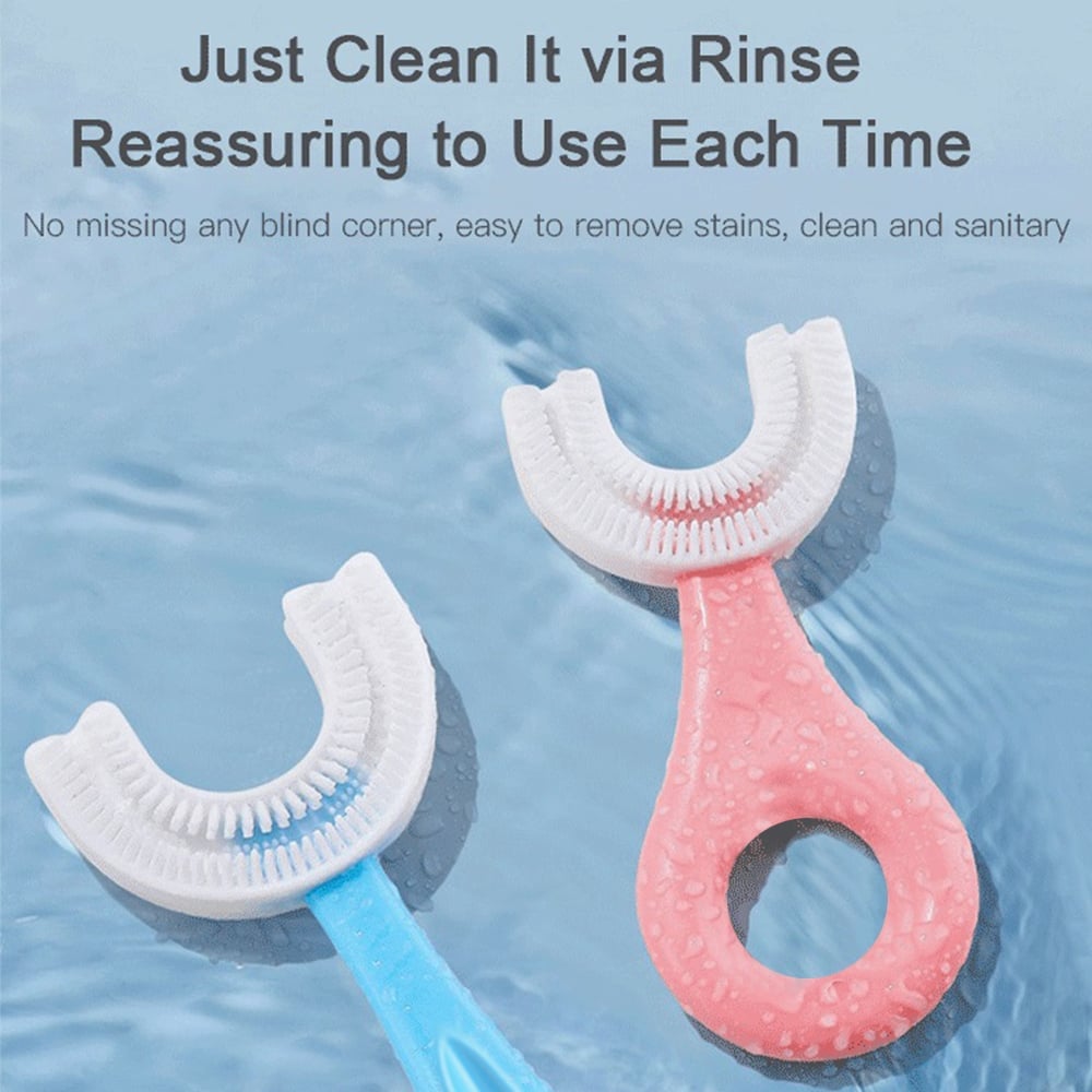 💥💥💥Last 5 hours discount👧🪥👦 All Rounded Children U-Shape Toothbrush