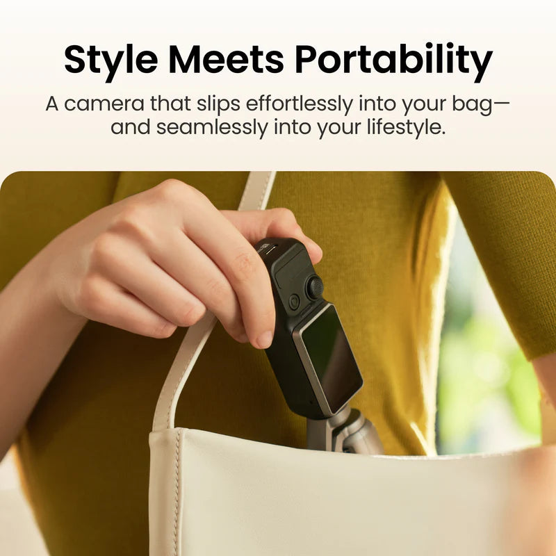 Pocket-sized gimbal camera with a 1-inch CMOS sensor (4K/120fps)