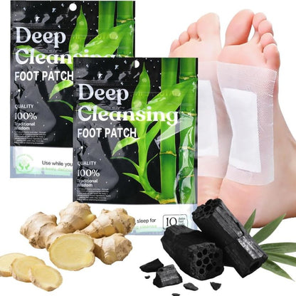 💥💥💥HOT SALE 50% OFF👣 20PCS Natural Bamboo Vinegar Ginger Powder Pad 🌙