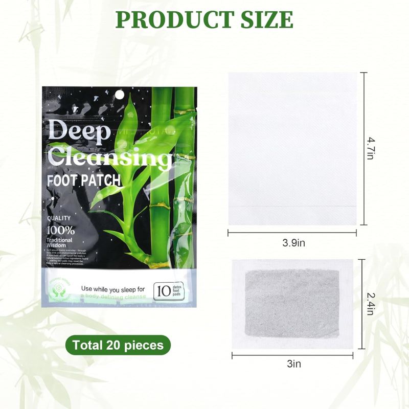 💥💥💥HOT SALE 50% OFF👣 20PCS Natural Bamboo Vinegar Ginger Powder Pad 🌙