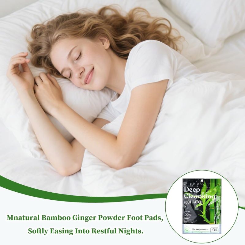 💥💥💥HOT SALE 50% OFF👣 20PCS Natural Bamboo Vinegar Ginger Powder Pad 🌙