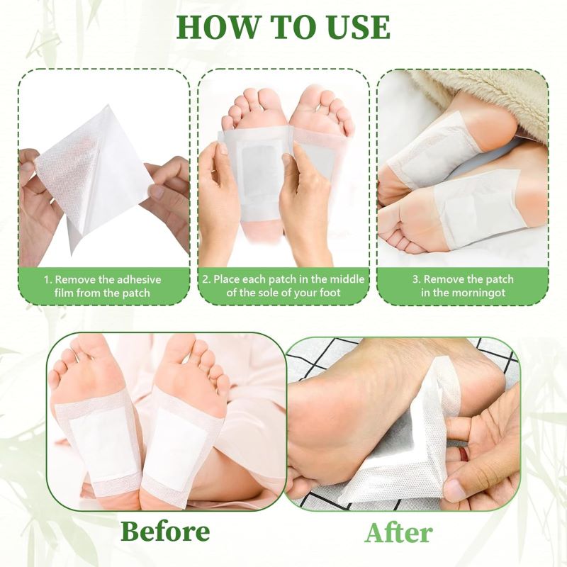 💥💥💥HOT SALE 50% OFF👣 20PCS Natural Bamboo Vinegar Ginger Powder Pad 🌙