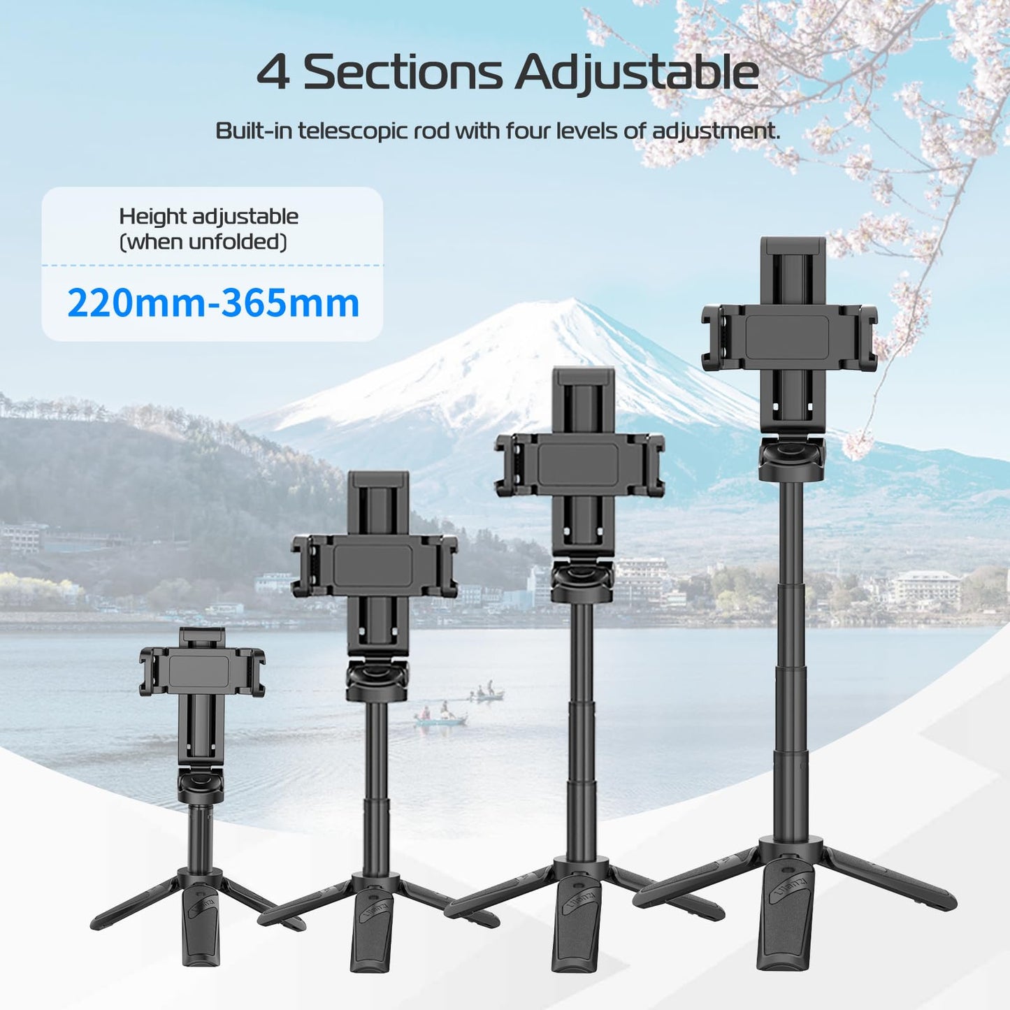 2025 NEW SALE - 49% OFF~Extendable Grip Phone Tripod with Detachable Remote (Pocket Size)