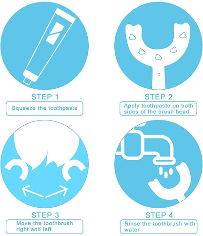 💥💥💥Last 5 hours discount👧🪥👦 All Rounded Children U-Shape Toothbrush