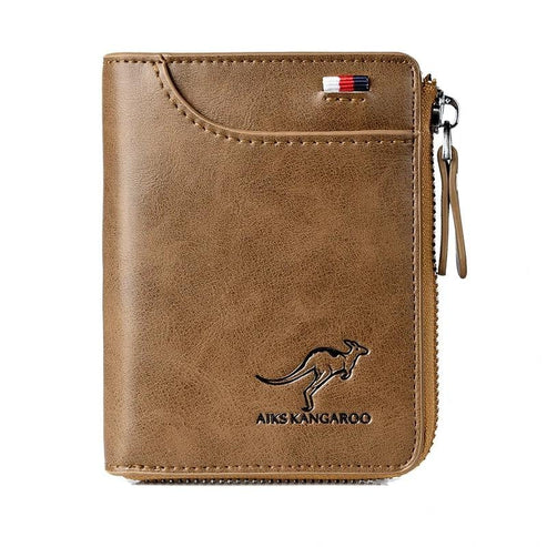 (🎁2026 New Year Hot Sale🎁)Men Wallet Zipper Genuine Leather Purse ( RFID PROTECTED )