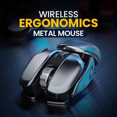 ?2023 New Hot Sale 50% Off?Wireless Ergonomics Metal Mouse
