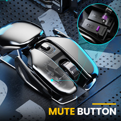 ?2023 New Hot Sale 50% Off?Wireless Ergonomics Metal Mouse