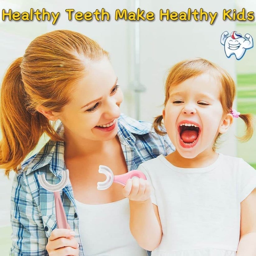 💥💥💥Last 5 hours discount👧🪥👦 All Rounded Children U-Shape Toothbrush