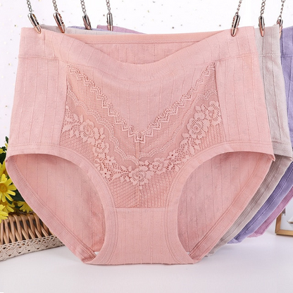 23 Plus Size LeakProof Lace Cotton Panties