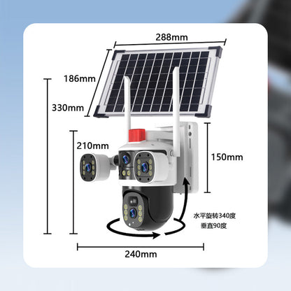 ??2025 New Hot Sale?? Triple-Lens Solar 360¡ã Dome Camera
