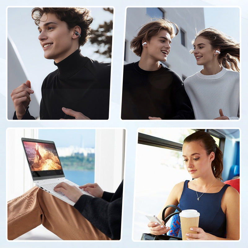 ??2025 HOT SALE????Ear Clip-on Smart Color Screen Intelligent Translation Headset??