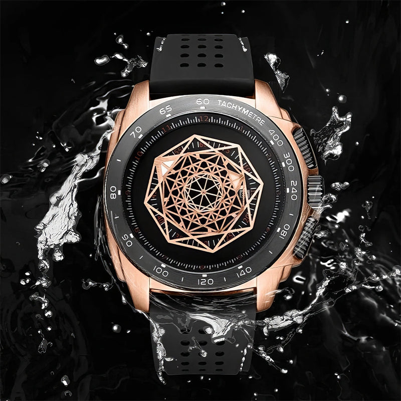 Men’s  Luminous Silicone Quartz Watch