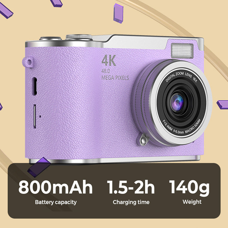 ??4K HD Flip-Screen Digital Camera??