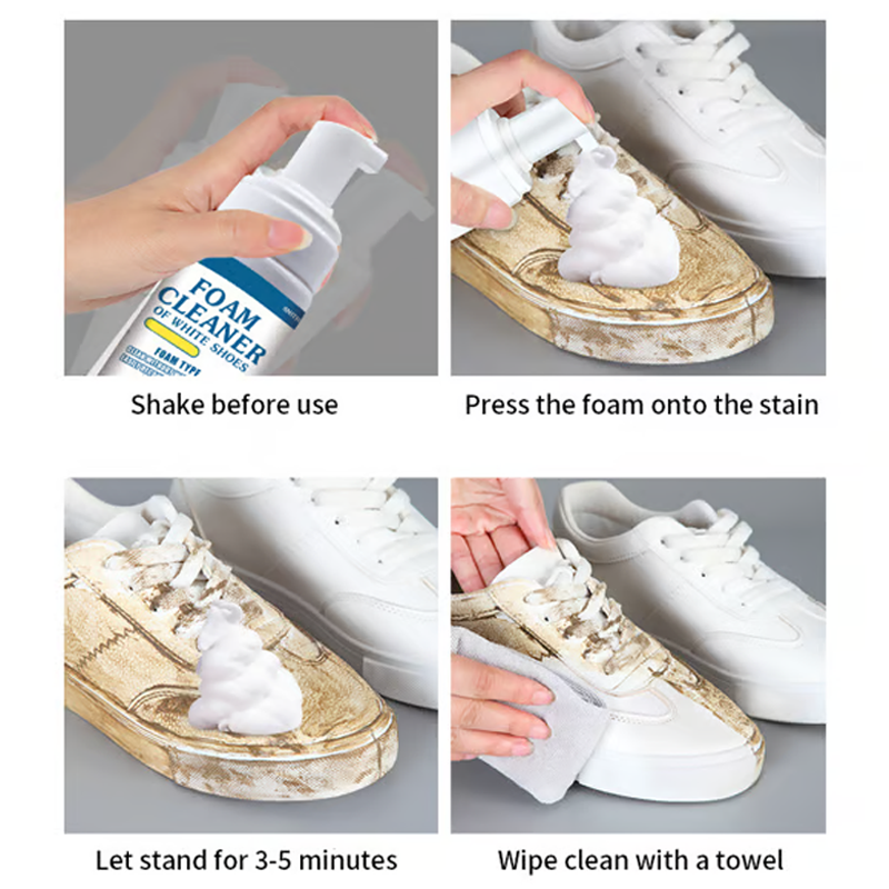 📢🔔🔔Buy 2 Get 1 Free❗❗❗Portable No-Rinse Foam Cleaner for Shoes👟🌸
